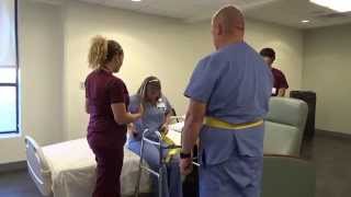 Physical Therapy Transfer Training  How To Transfer From Wheelchair To Bed [upl. by Ydroj]