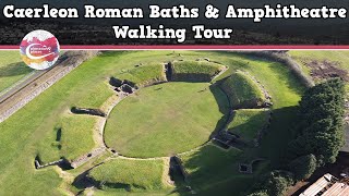 CAERLEON ROMAN BATHS amp AMPHITHEATRE WALES  Walking Tour  Pinned on Places [upl. by Kaylee602]